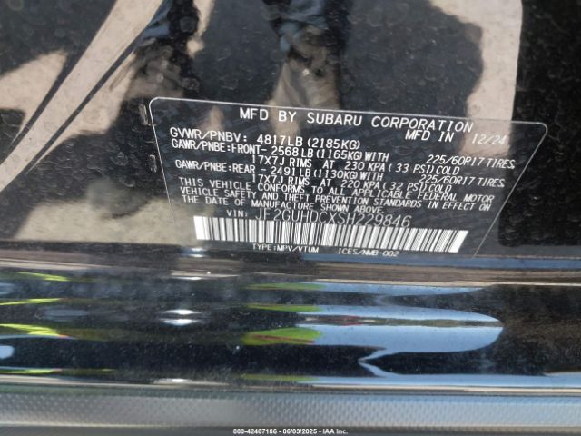 2025 SUBARU CROSSTREK JF2GUHDCXSH229846 Photo 8