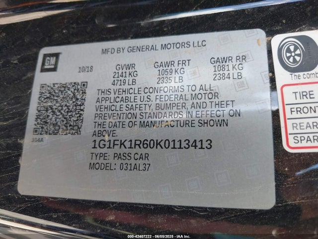 1G1FK1R60K0113413 Chevrolet lt4 - direct injection, sc, afm, variable valve timing, alum