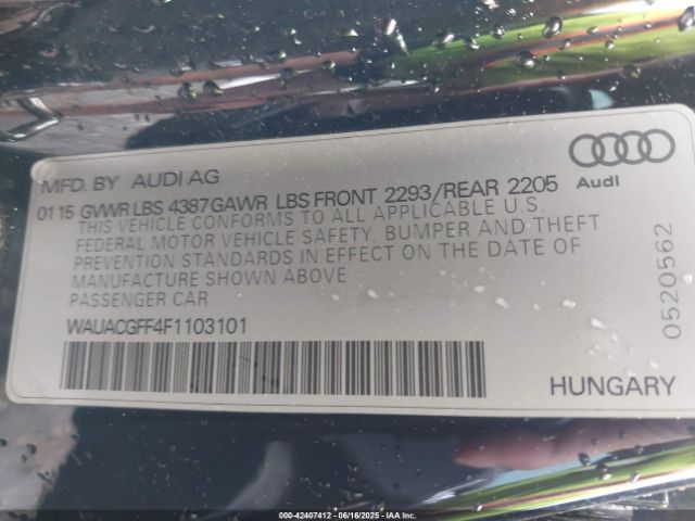 2015 AUDI A3 WAUACGFF4F1103101 Photo 8