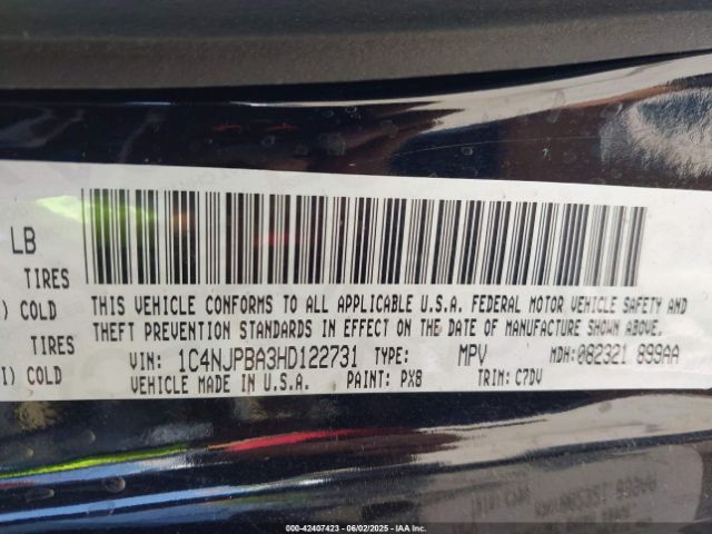 1C4NJPBA3HD122731 Jeep Patriot Sport Fwd
