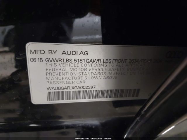 2016 AUDI S4 WAUBGAFLXGA002397 Photo 8
