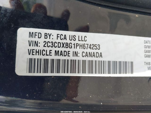 2C3CDXBG1PH674253 Dodge Charger Sxt