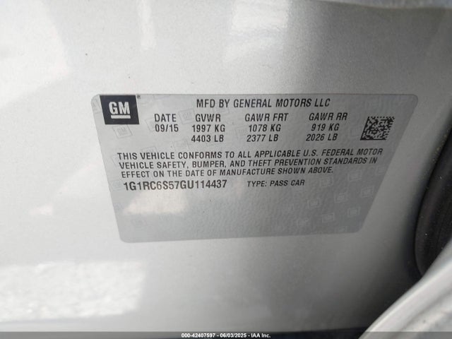 1G1RC6S57GU114437 Chevrolet l3a - di, vvt, hybrid, gen 1