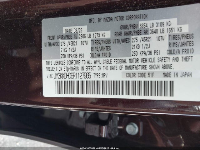 JM3KKDHD6R1127965 Mazda h3 low