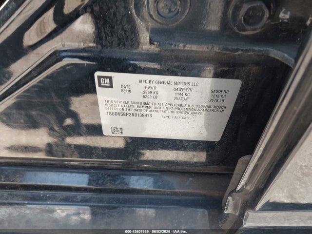 2010 CADILLAC CTS-V 1G6DV5EP2A0138973 Photo 8