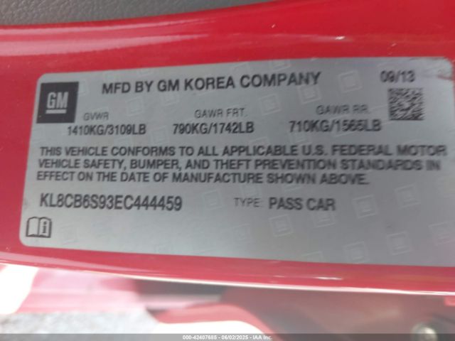 KL8CB6S93EC444459 Chevrolet Spark Ls Auto