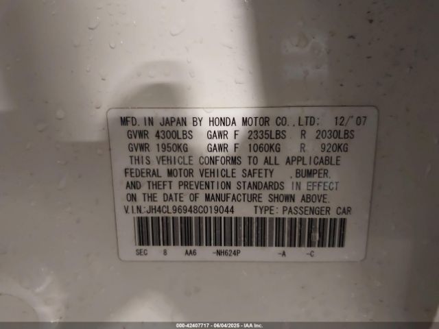 2008 ACURA TSX JH4CL96948C019044 Photo 8