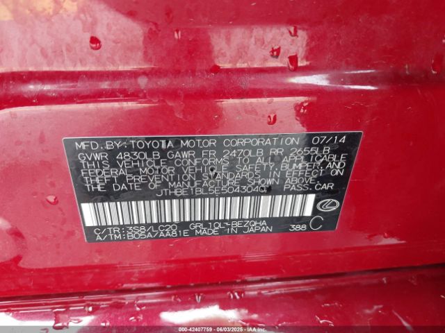 2014 LEXUS GS 350 JTHBE1BL5E5043040 Photo 8