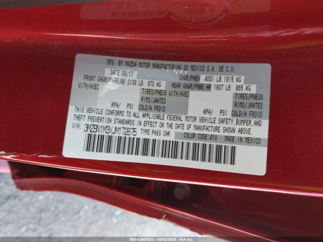 3MZBN1M3XJM172875 Mazda Mazda3 Grand Touring