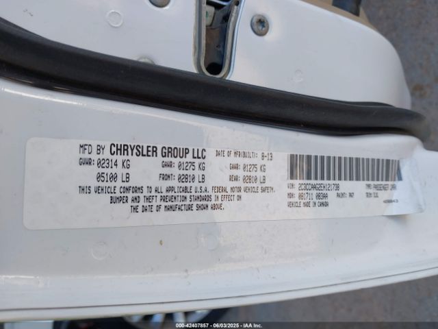 2014 CHRYSLER 300 2C3CCAAG2EH121738 Photo 8