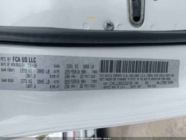 2019 JEEP CHEROKEE 1C4PJLDB5KD332729 Photo 8