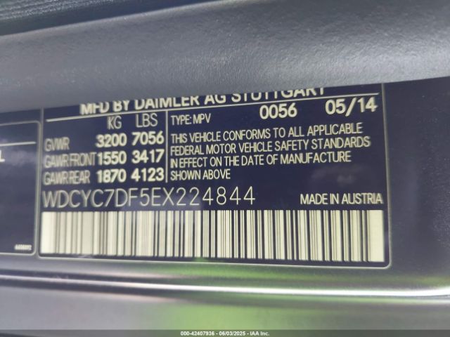 2014 MERCEDES-BENZ G 63 AMG WDCYC7DF5EX224844 Photo 8