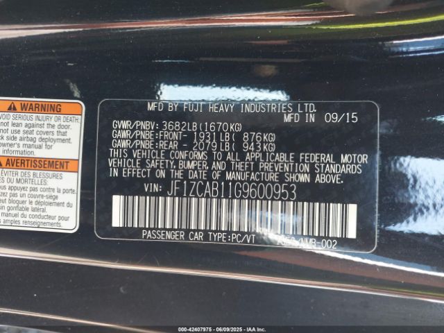 2016 SUBARU BRZ JF1ZCAB11G9600953 Photo 8
