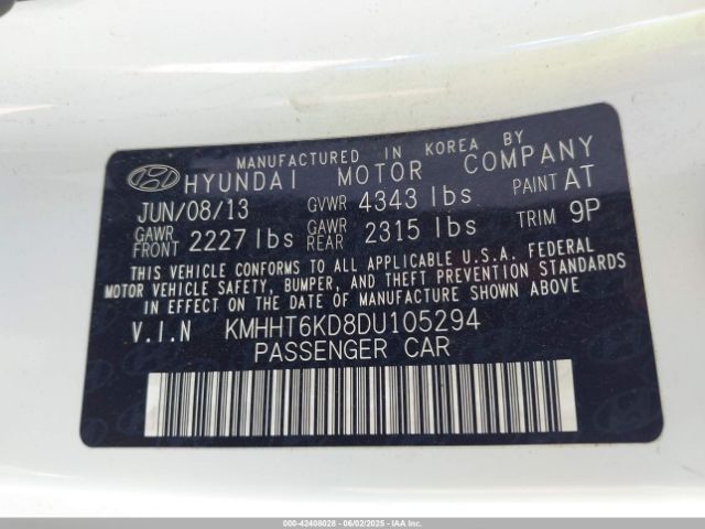 2013 HYUNDAI GENESIS KMHHT6KD8DU105294 Photo 8