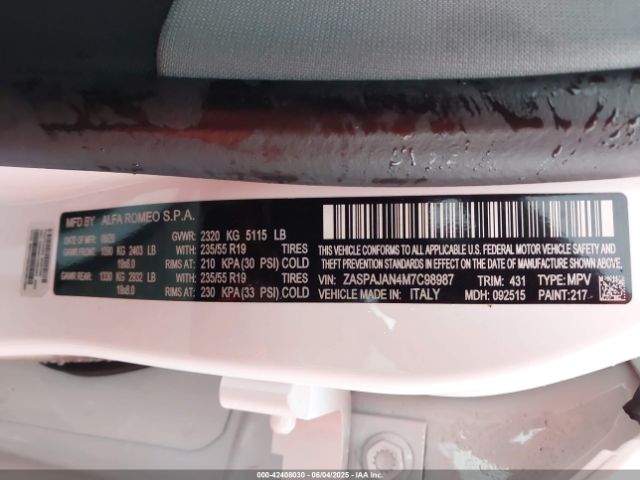 2021 ALFA ROMEO STELVIO ZASPAJAN4M7C98987 Photo 8