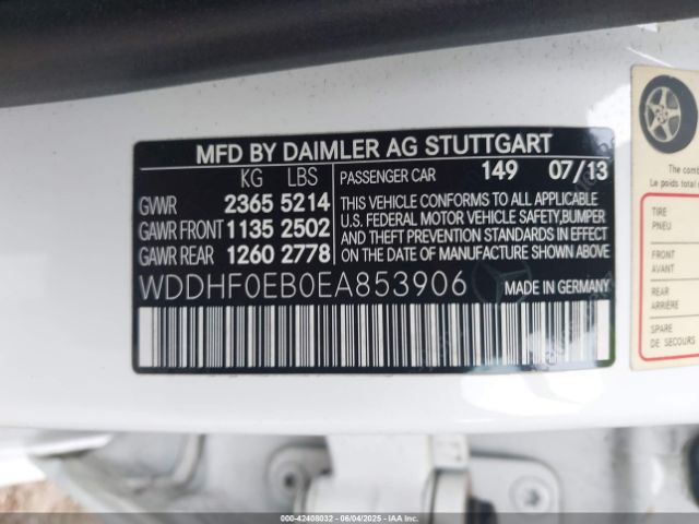 WDDHF0EB0EA853906 Mercedes-Benz E-class E 250 Bluetec Luxury