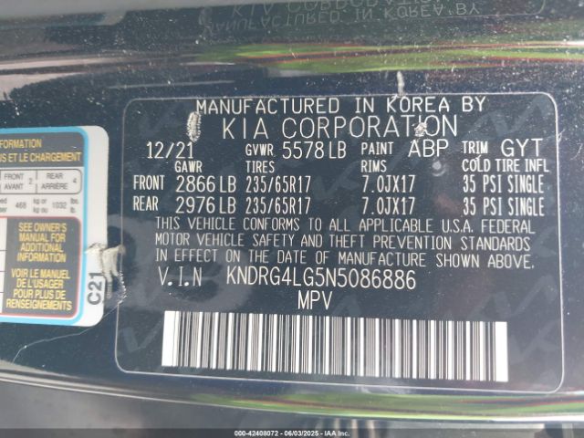 2022 KIA SORENTO HYBRID KNDRG4LG5N5086886 Photo 8