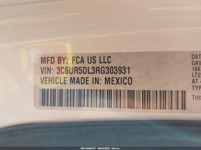 3C6UR5DL3RG303931 RAM 2500 Big Horn