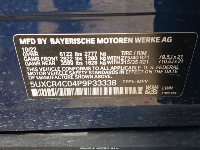 2023 BMW X5 5UXCR4C04P9P33338 Photo 8