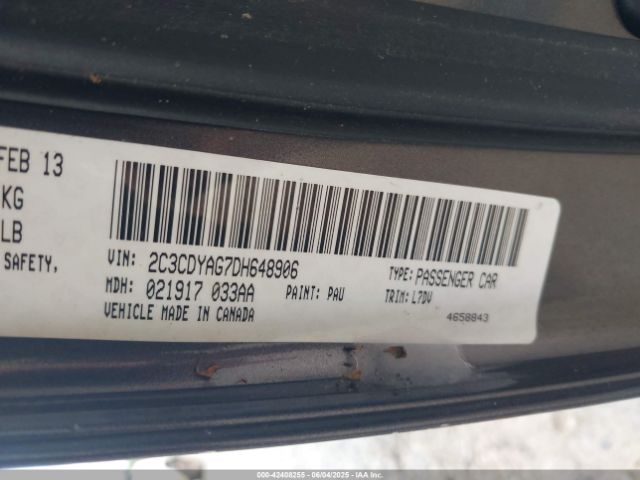 2013 DODGE CHALLENGER 2C3CDYAG7DH648906 Photo 8