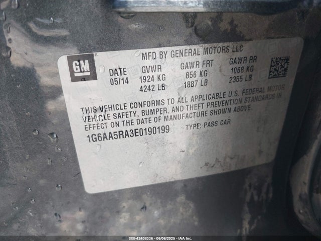 2014 CADILLAC ATS 1G6AA5RA3E0190199 Photo 8