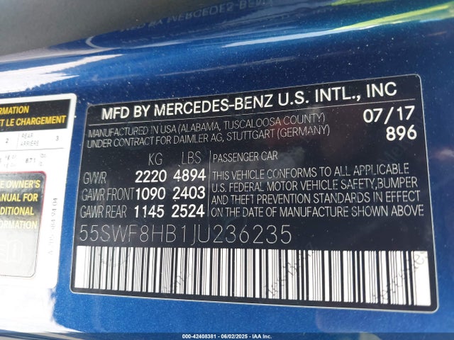 55SWF8HB1JU236235 Mercedes-Benz m177