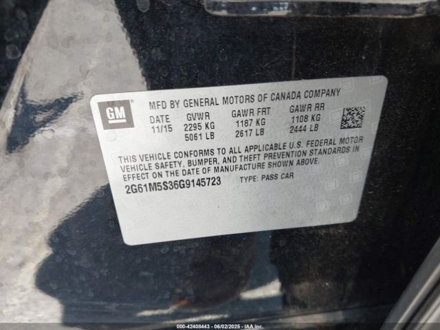 2G61M5S36G9145723 Cadillac Xts Luxury Collection