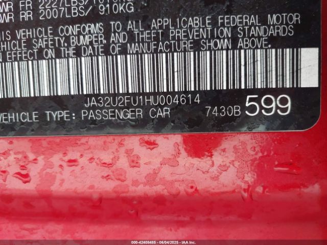 2017 MITSUBISHI LANCER JA32U2FU1HU004614 Photo 8