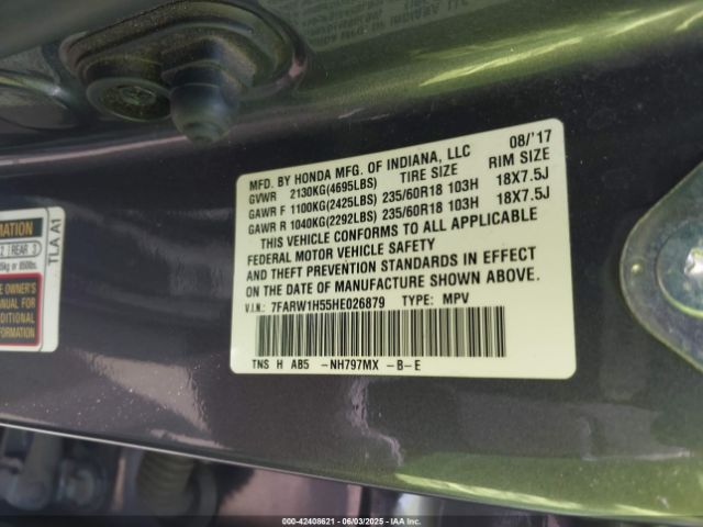 2017 HONDA CR-V 7FARW1H55HE026879 Photo 8