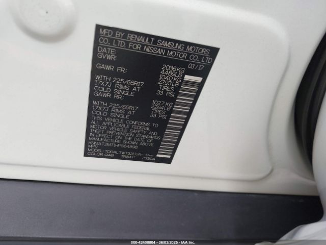 KNMAT2MT1HP564898 Nissan 2017