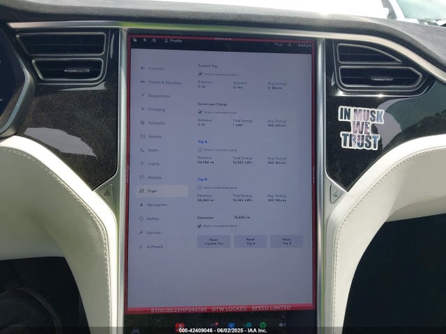 2017 TESLA MODEL X 5YJXCBE2XHF043785 Photo 6