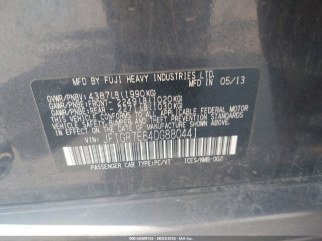 2013 SUBARU IMPREZA WRX JF1GR7E64DG880441 Photo 8