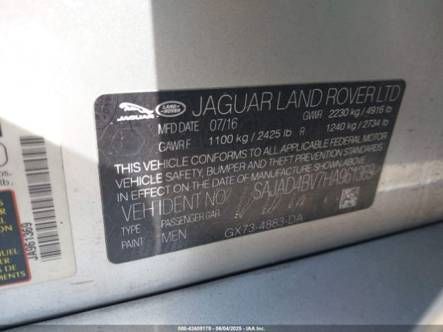 2017 JAGUAR XE SAJAD4BV7HA961369 Photo 8