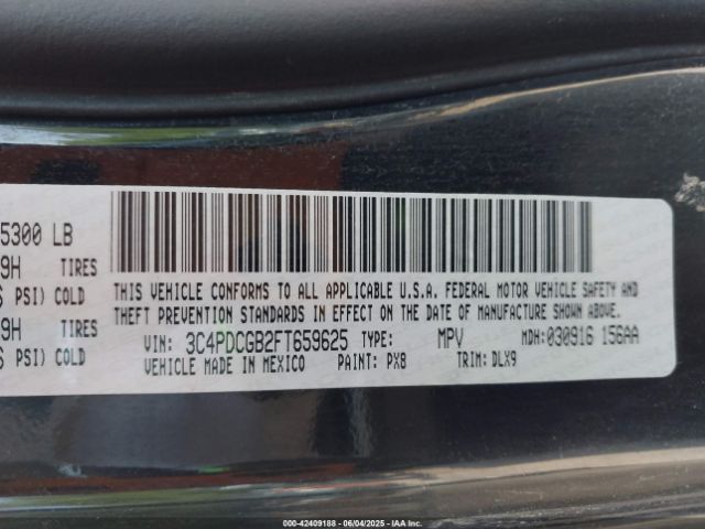 3C4PDCGB2FT659625 Dodge Journey Crossroad