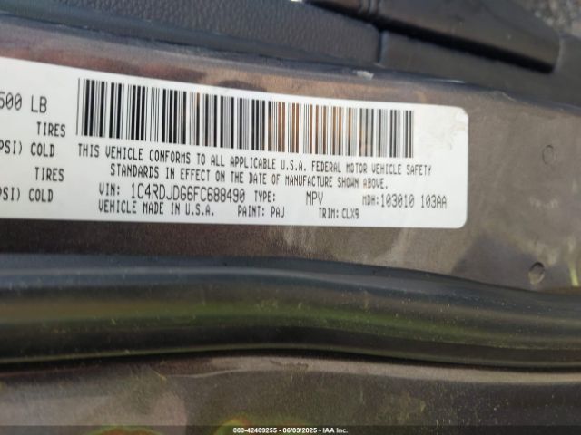 1C4RDJDG6FC688490 Dodge DURANGO LIMITED