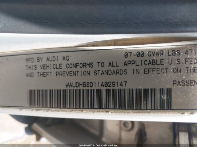 2001 AUDI A4 WAUDH68D11A029147 Photo 8