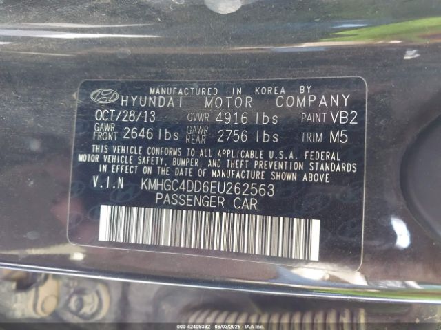 KMHGC4DD6EU262563 Hyundai Genesis 3.8
