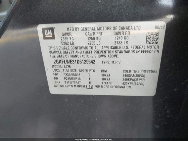 2013 GMC TERRAIN 2GKFLWE31D6120642 Photo 8