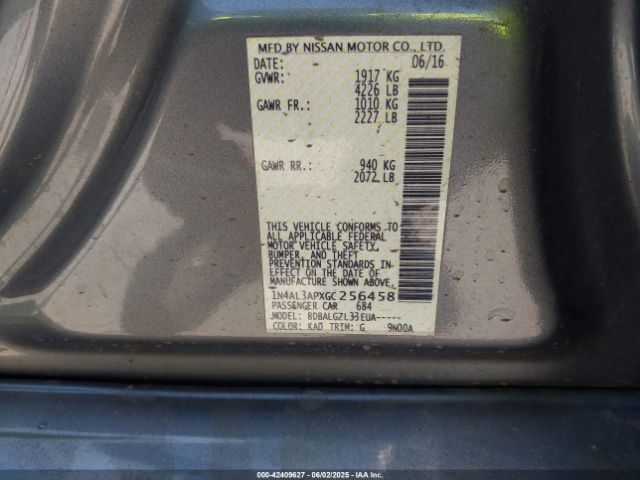 1N4AL3APXGC256458 Nissan Altima