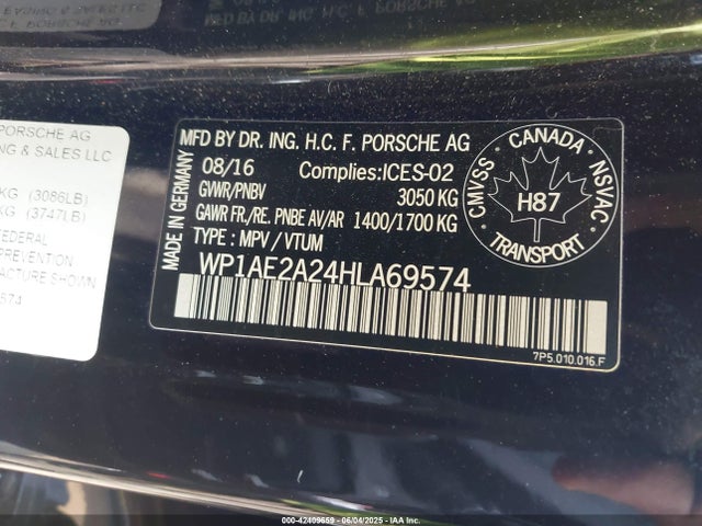 Porsche Cayenne E-hybrid S/s Platinum Edition 2017 WP1AE2A24HLA69574 Image 9