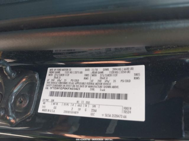 2019 FORD F-150 1FTEW1EP8KFA03423 Photo 8