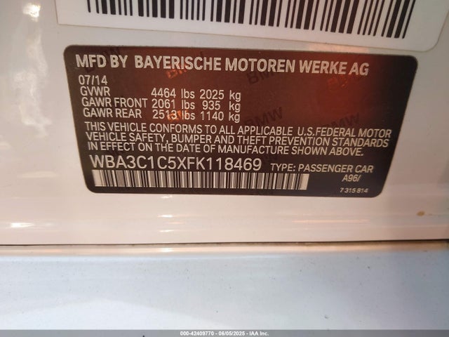 Продаж на аукціоні авто 2015 Bmw 328i, vin: WBA3C1C5XFK118469, номер лоту: 42409770