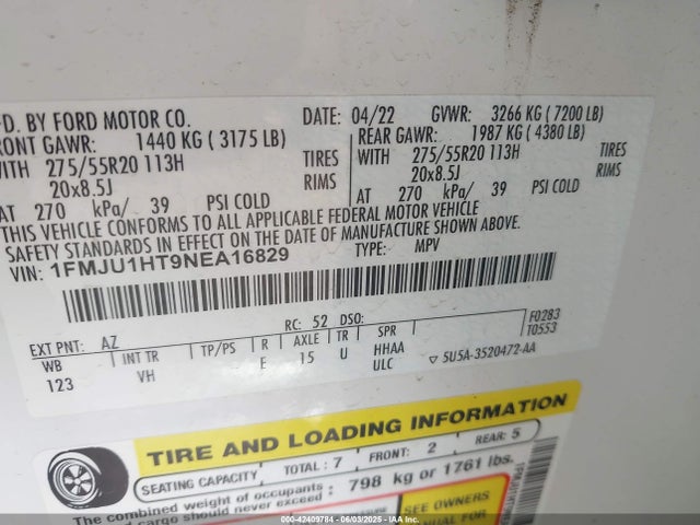 1FMJU1HT9NEA16829 Ford gtdi