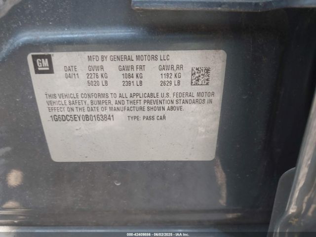 2011 CADILLAC CTS 1G6DC5EY0B0163841 Photo 8