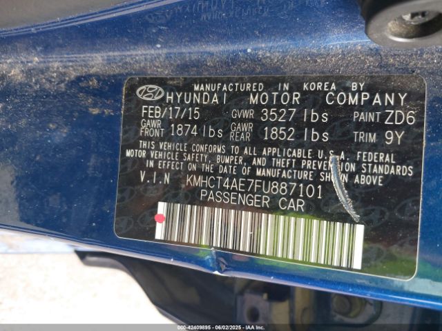 KMHCT4AE7FU887101 Hyundai ACCENT GLS