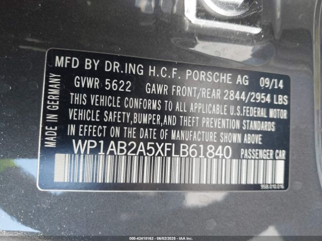 2015 PORSCHE MACAN WP1AB2A5XFLB61840 Photo 8