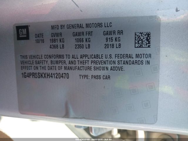 1G4PR5SKXH4120470 Buick Verano Sport Touring