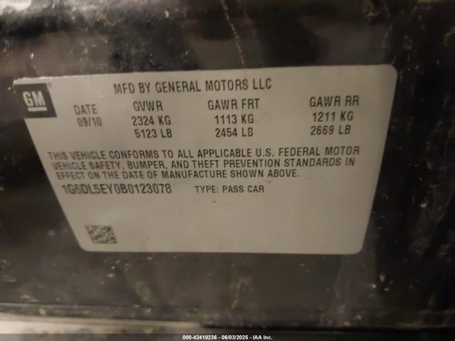 2011 CADILLAC CTS 1G6DL5EY0B0123078 Photo 8