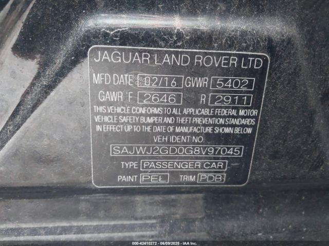 SAJWJ2GD0G8V97045 Jaguar Xj Xjl Portfolio