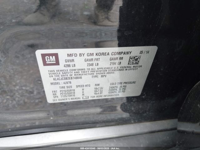 KL4CJCSB2EB748846 Buick Encore Leather